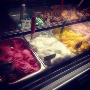 A rainbow of gelato flavors await at Chocolate Necessities 