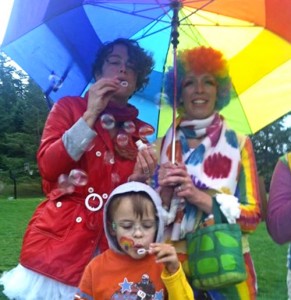 Bringing bubbles and play to Anna's Walk, an event that brought awareness to the importance of staying off your phone while you drive.