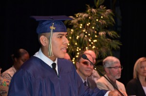 Hector Gonzalez Maceda was another Bellingham student to speak during the Washington Youth Academy commencement ceremony this past December.