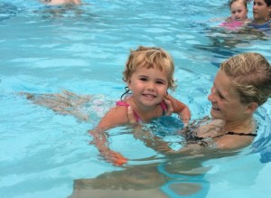 Kids can have fun and cool off in the aquatic center.