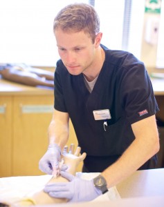 WCC medical assisting student. Photo courtesy of Whatcom Community College.