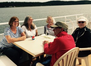 Volunteers take a volunteer appreciation cruise on San Juan Cruises.