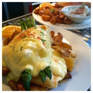 Dungeness crab eggs Benedict is a great way to start the morning.
