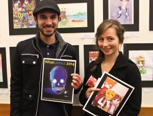 2014 Whatcomics Art Show winners Abbey Drury and Nirmal Nair.
