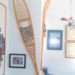 Snowshoes on wall