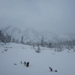 Sledding view at Mt Baker