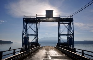 The Lummi Island ferry dock is the gateway to Baker Preserve Trail.