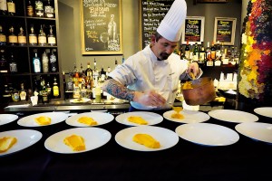 Chef Dominque finds inspiration from what's in season. Photo credit: Sharon Beth Photography.