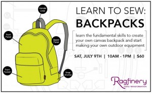 Workshop: DIY Backpacks @ Ragfinery | Bellingham | Washington | United States