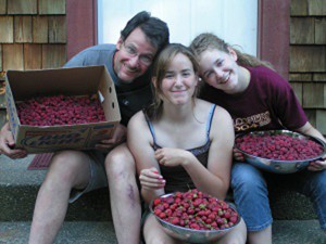 Picking berries with friends and family is a delicious way to spend a summer afternoon. Photo credit: Barb Hoag.
