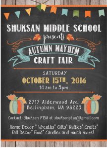 Autumn Mayhem Craft Fair @ Shuksan Middle School | Bellingham | Washington | United States