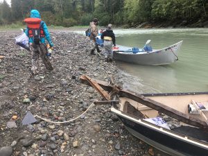 Floating the Nooksack River enabled North Sound TU and its partners to successfully clean up the river's shores. Photo credit: Copi Vojta.