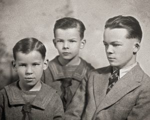 Mark Turner enjoys looking through old family photos like this one of Ray, Robert, & Byron Turner in Weston, West Virginia circa 1926. Photo courtesy: Mark Turner.