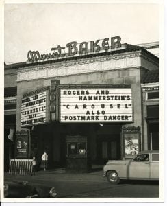 The historic marquee has been restored and continues to announce each of MBT's performances. Photo courtesy: Mount Baker Theatre.
