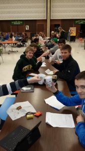 Healthy snacks, often donated by local businesses, are provided at each meeting. Photo courtesy: Sehome High School.