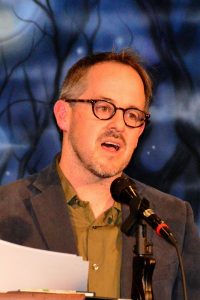 Washington State Poet Laureate 2016-2018 Tod Marshall appeared at poetrynight in April 2016. Photo credit: Gary Wade.
