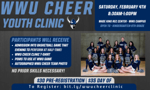 WWU Cheer - Youth Clinic @ WWU Wade King Recreation Center |  |  | 