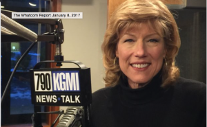 Mary Kay Robinson, host of Whatcom Report, tackles property issues. Photo courtesy: KGMI.