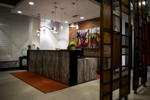 Regus' rustic interior lends an air of professionalism to any business meeting. Photo courtesy: Regis.