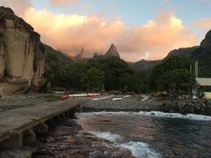 A Village in Oa Pua with the rugged mountains in the background. Photo courtesy: Virginia Malmquist.