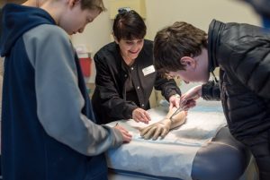 Students participate in an activity during the 2016 Guys and Guts workshop at Whatcom Community College. Photo courtesy: WWC.