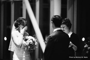 "I've officiated over 75 weddings and I still get choked up," says Jen Bean. Photo courtesy: Marry Me Wedding Ceremonies.