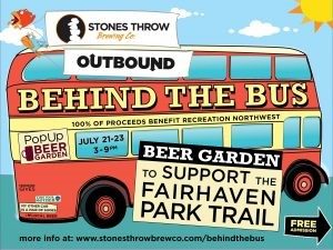 Behind the bus pop up beer garden