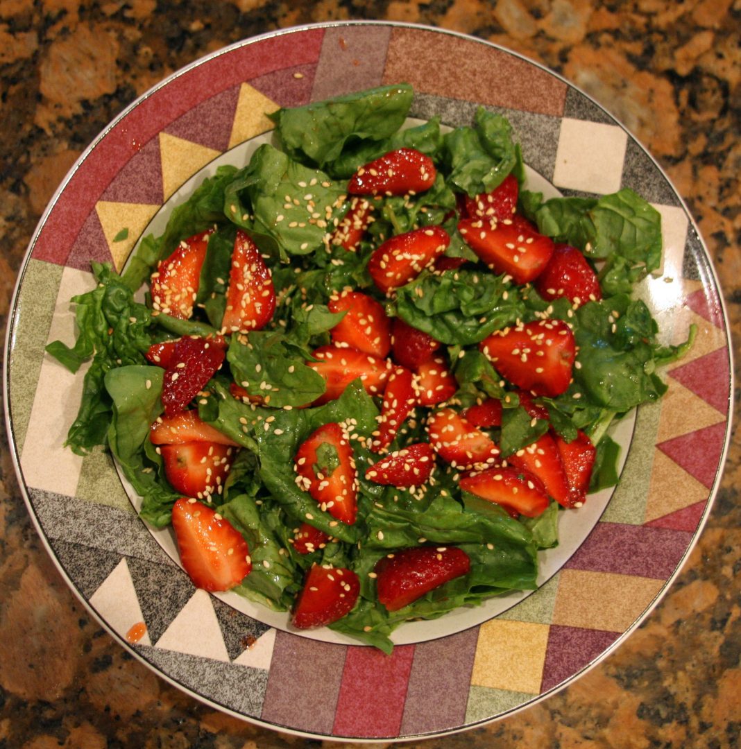 Strawberry Spinach Salad from Joe's Gardens
