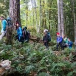 Mountain School kids hiking