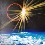 Eclipse – August 2017, 36×48, Acrylics on Canvas