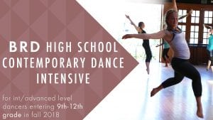 BRD High School Contemporary Dance Intensive @ Firehouse Performing Arts Center | Eden | North Carolina | United States