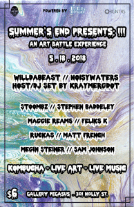 Summer's End Presents III: Live Art Battle @ Gallery Pegasus | Bellingham | Washington | United States