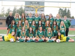The Lynden Christian fastpitch team with a combined GPA of 3.780 - the highest among 1A programs. Lynden Christian