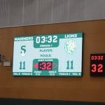 New Gym scoreboard