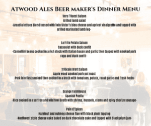 The Vault Wine Bar & Atwood Ales Beer Maker's Dinner @ The Vault Wine Bar