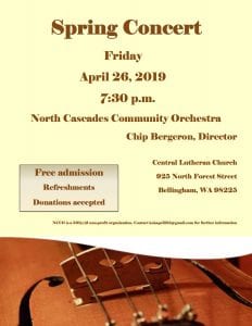 North Cascades Community Orchestra Spring Concert @ Central Lutheran Church