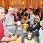 One of over 80 meal packing stations at PrimeTime