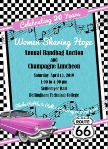 Women Sharing Hope Handbag Auction & Champagne Luncheon @ Settlemyer Hall at Bellingham Technical College