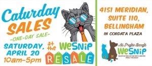 April WeSNIP Caturday Sale Fundraiser @ Cordata Place