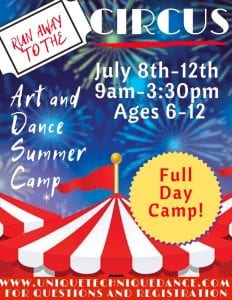 Run Away to the Circus Art & Dance Camp @ Unique Technique Dance Studio