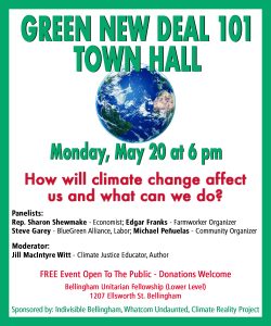 Green New Deal 101 Town Hall @ Bellingham Unitarian Fellowship, downstairs