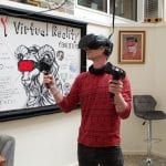 Zach Brown with VR goggles