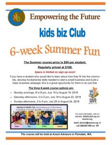 Kids Biz Club 6-Week Summer Class @ Asset Advisors, LLC