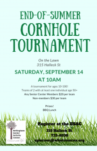 End-of-Summer Cornhole Tournament @ Bellingham Senior Activity Center