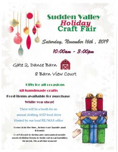 Sudden Valley Annual Craft Fair @ Dance Barn in Gate 2 of Sudden Valley