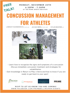 Concussion Management for Athletes - Free talk! @ Prime Sports Institute