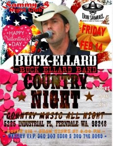 Buck Ellard Valentines western and country dance @ Sammy's night club