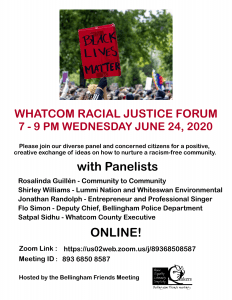 Whatcom Racial Justice Forum @ Online Forum