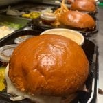 Handheld burgers and sandwiches for curbside pickup