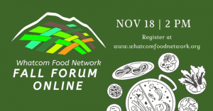 Whatcom Food Network FALL FORUM ONLINE @ Online Zoom Meeting